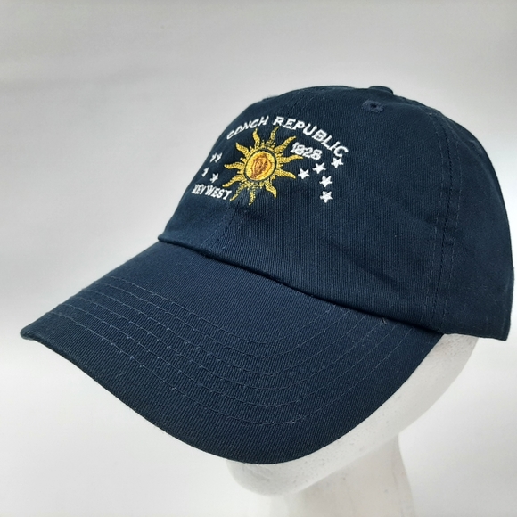 Conch Republic key west embroidered hat dad cap relaxed cotton navy blue - Picture 3 of 4